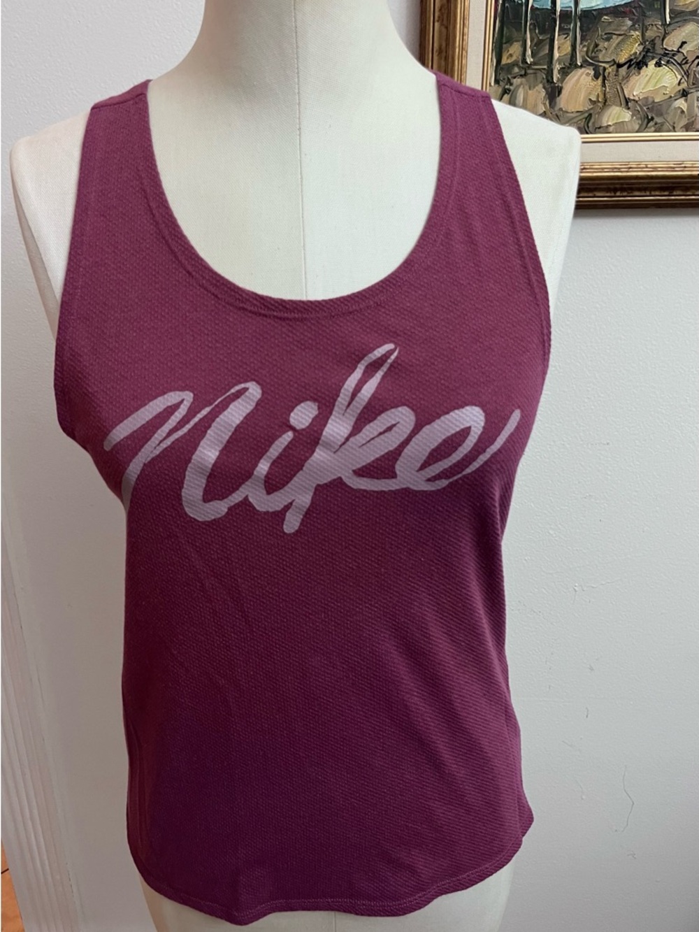 Nike Women's Plum Script Logo Tank Top — Berry Purple